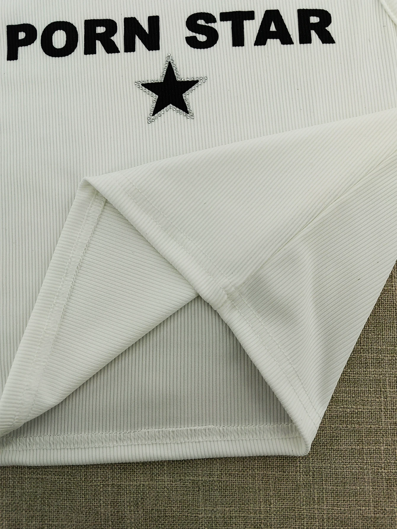 تي شيرتات نسائية محبوكة للأطفال ، بلوزة شارع قوطية بلا أكمام ، مشد نسائي ، رسومات نجوم عتيقة ، قمم قصيرة مثيرة ، فتاة إيمو روك ، Y2k ، صيف #4