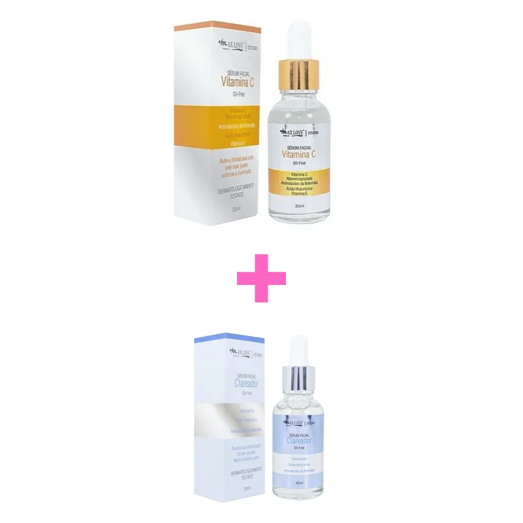 Kit Max Love Sérum Facial vitamin C + Sérum Clareador