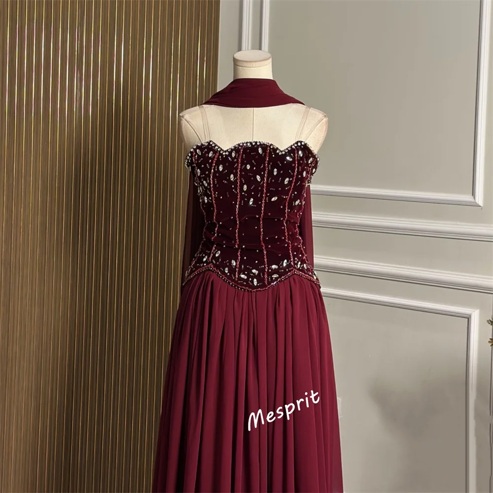 Abiti lunghi a trapezio senza maniche con strass glitter personalizzati Abito da sera formale Occasioni su misura Prom Wedding Party