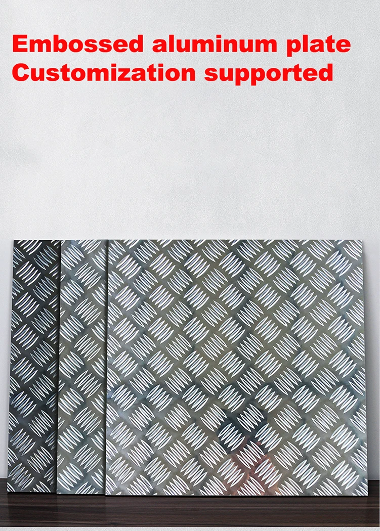 Aluminum alloy patterned aluminum Plate for Automotive anti Slip Plate Embossed Aluminum plate 1.5/2/2.5/3/4/5/6mm Thick