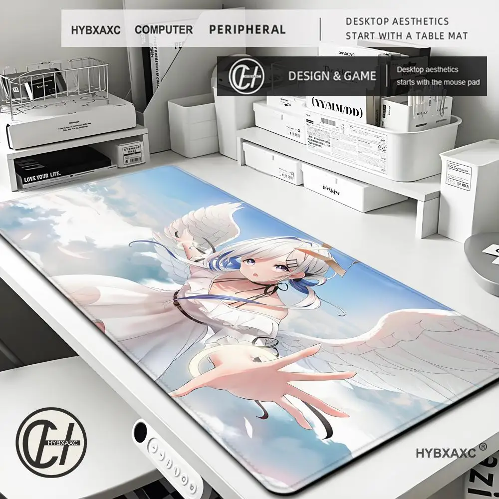

Mouse Pad Laptop Gaming Accessories Mouse Pad Sexy Anime Girl HD Print Keyboard PC Hololive Amane Kanata Extended Desk Pad