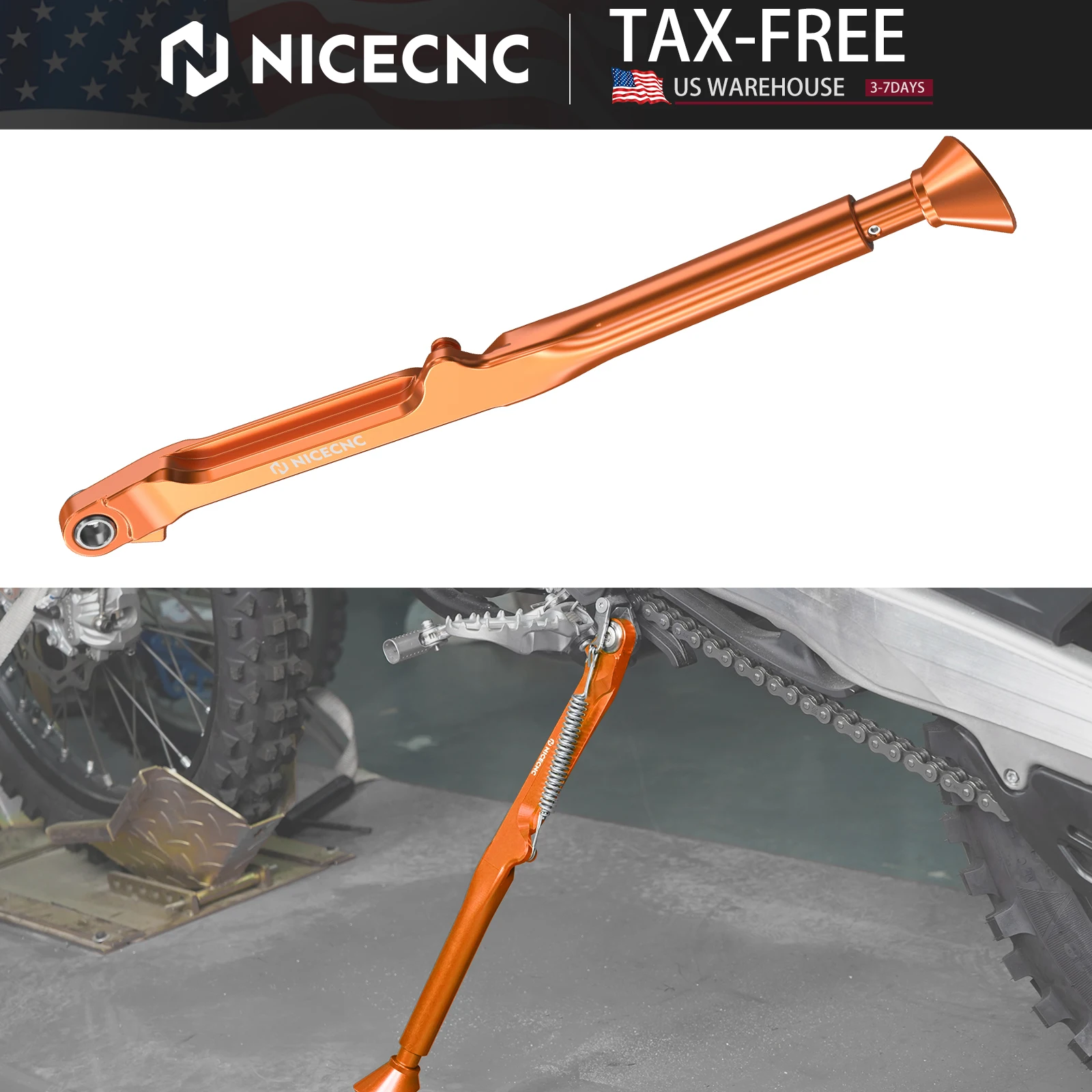 

(US Stock) Adjustable Kickstand For 2025 2024 KTM EXC 300 250 XCW XCF-W EXCF 350 400 450 500 XWF XC 125 150 200 250 300 XCF 2023