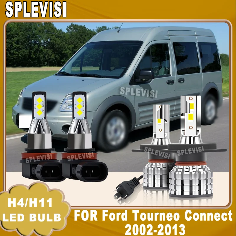 

Tool-free Install Save Time 2-4pcs LED Headlight Fog Light For Ford Tourneo Connect 2002 2003 2004 2005 2006 2007 2008-2013