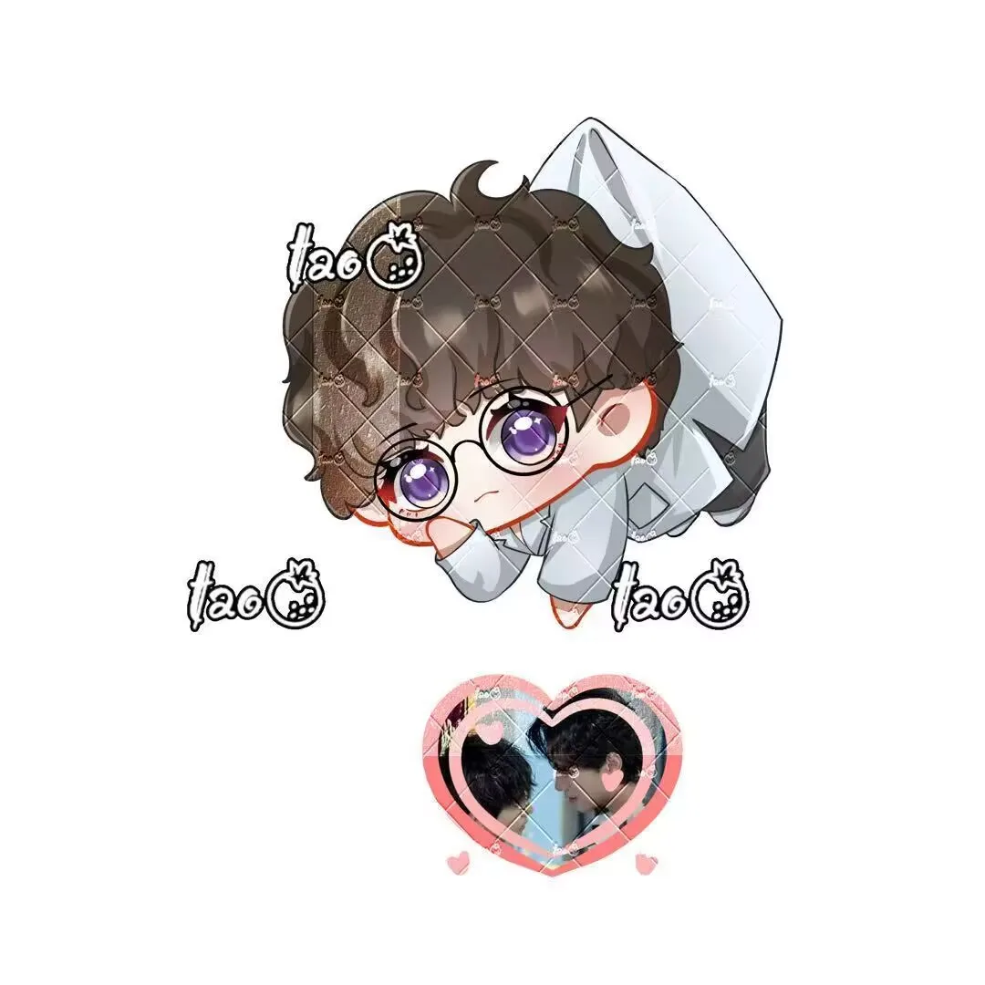 "Reverse Love" Q 스타일 귀여운 만화 아크릴 더블 펜던트, Chi Cheng은 열쇠 고리에 관심이 없으며 Jiang Xiaoshuai 선물