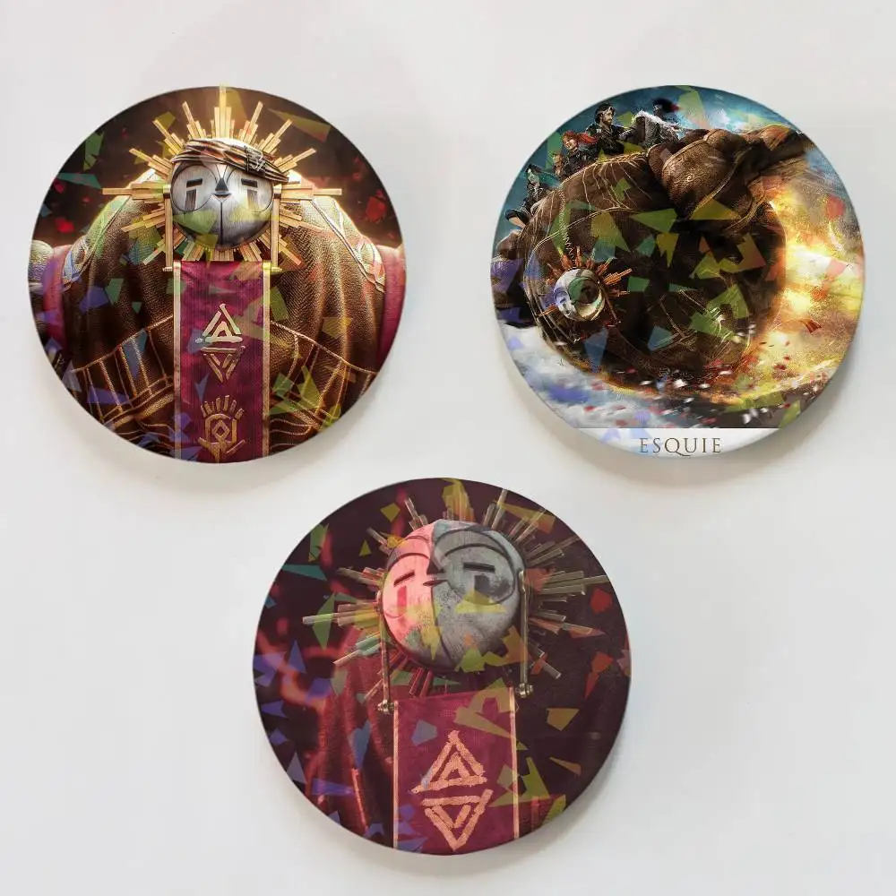 Esquie Game Clair Obscur Expedition 33 Badges Round Laser Badge Brooch Backpack Accessories