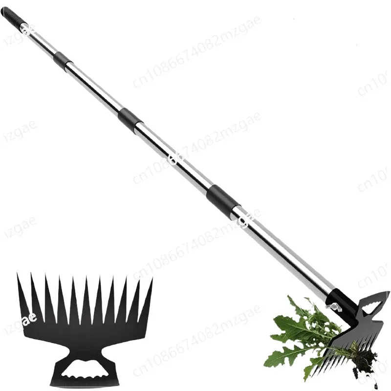 

Инструмент для прополки с длинной ручкой, 11 зубьев, ручные грабли для прополки, инструмент для прополки двора, газона, террасы и сада