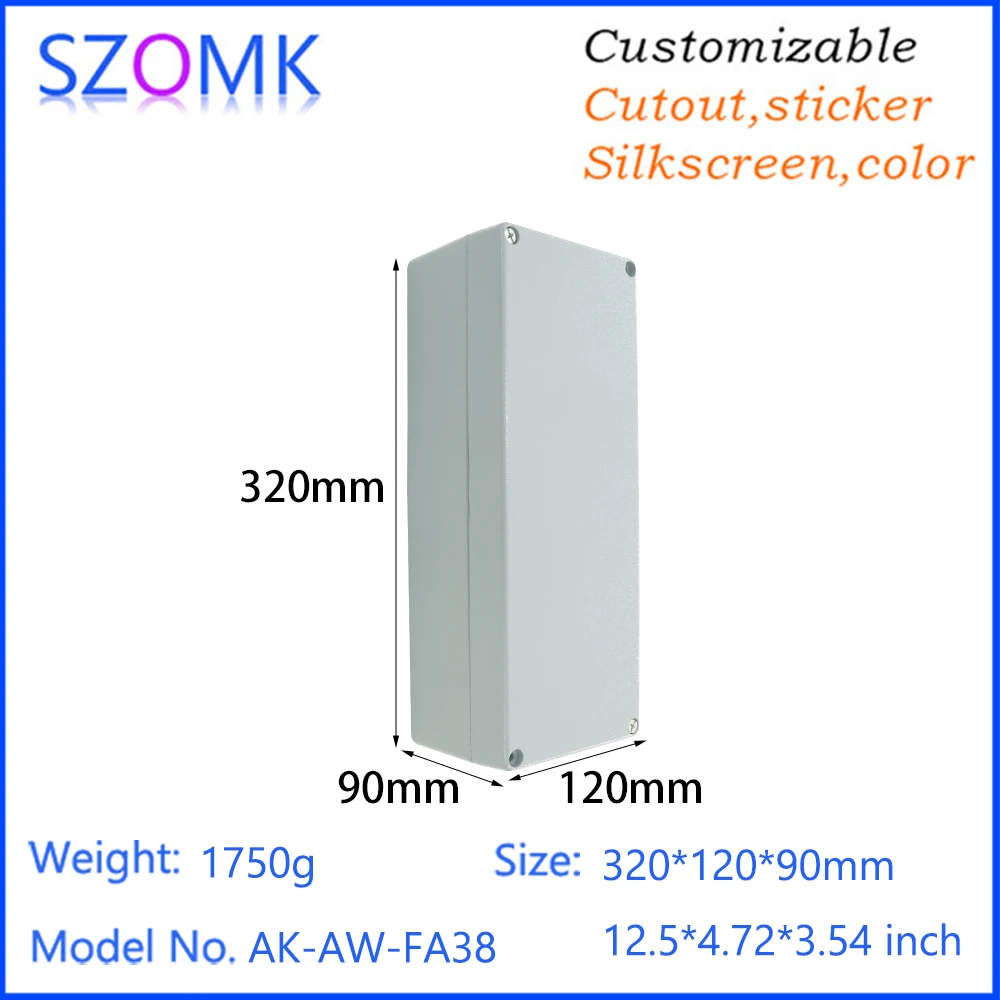 320x120x90mm Impact And Corrosion Resistance Waterproof Electronic Enclosure Die Cast Aluminum Enclosures Ready To Use