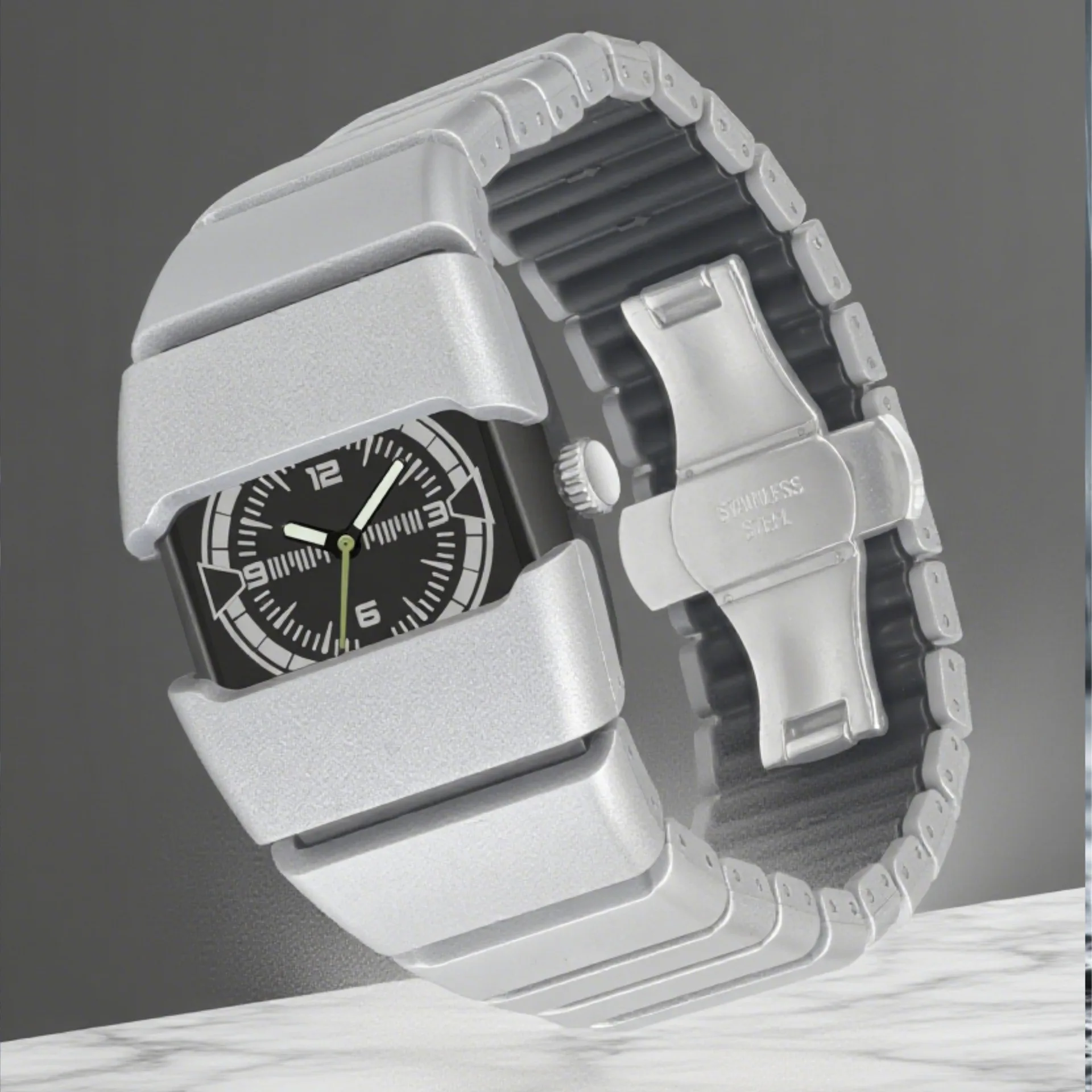 

Unisex Personalized Quartz Watch Trendy Fashionable Casual Futuristic Shape Unusual New Popular Man and Women's Wristwatch