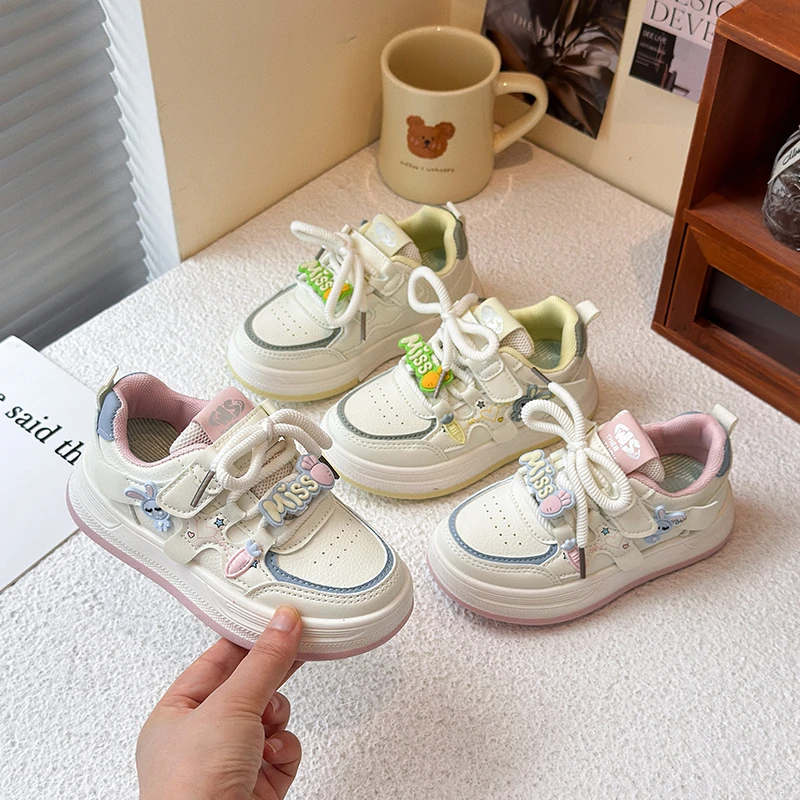 

Дышащая весенне-осенняя корейская версия детской спортивной обуви, модная повседневная обувь для девочек, студенческая обувь на мягкой подошве