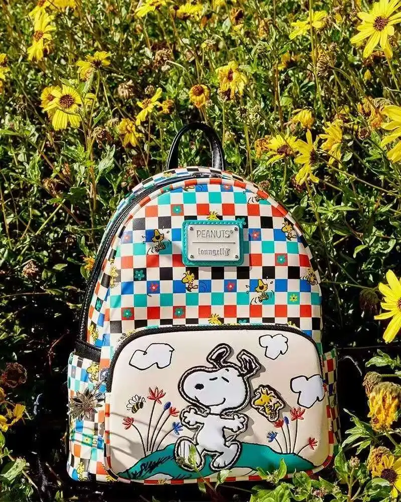 Loungefly Snoopy Cartoon Allover-Print Mini Fashionable Backpack Casual Backpack Children Schoolbag Surprise Children Cute Gifts