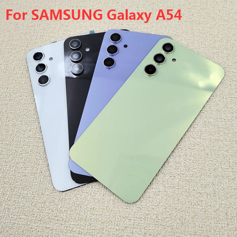 Original Back Glass For Samsung Galaxy A54 A 54 5G A546U Battery Cover Rear Door Housing Panel Repair Parts & Camera Lens Frame