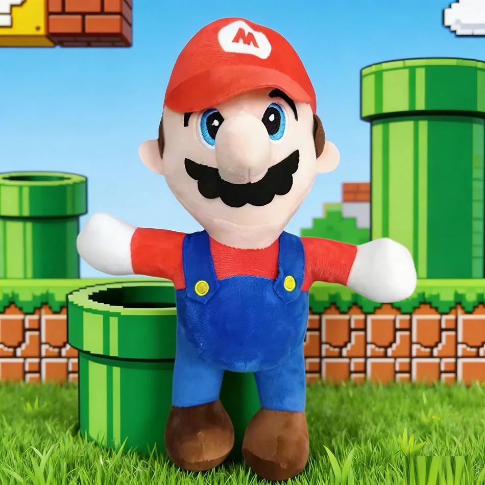 

Doll Toy Gift Plush Kawaii Mario Plush Series Big Size Stuffed Cute Filled Doll for Kids Birthday Perfect Childrens Playmate