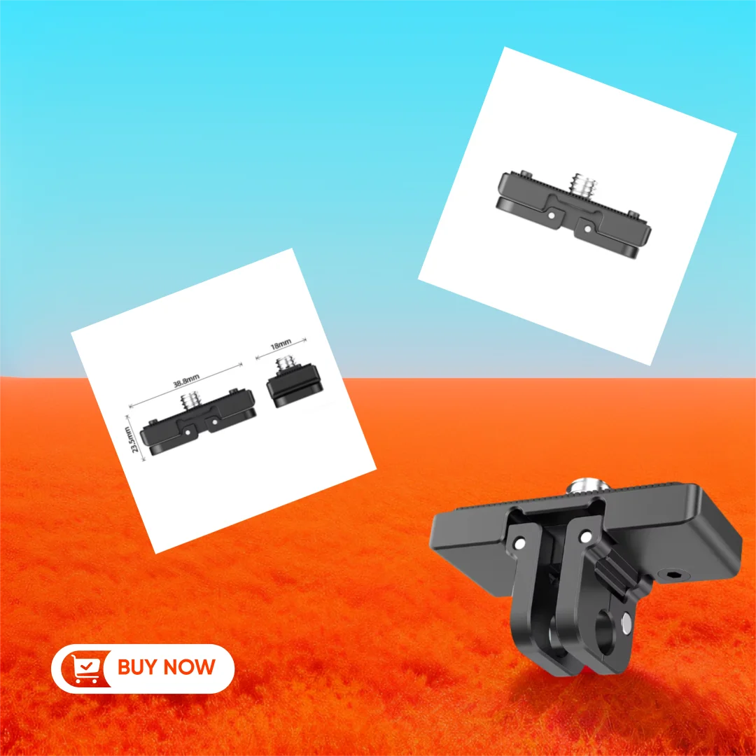 

For insta360x4/x3 Metal Quick Release Bracket Foldable with 1/4 Threaded Port Expansion Accessory for Camera Stabilization