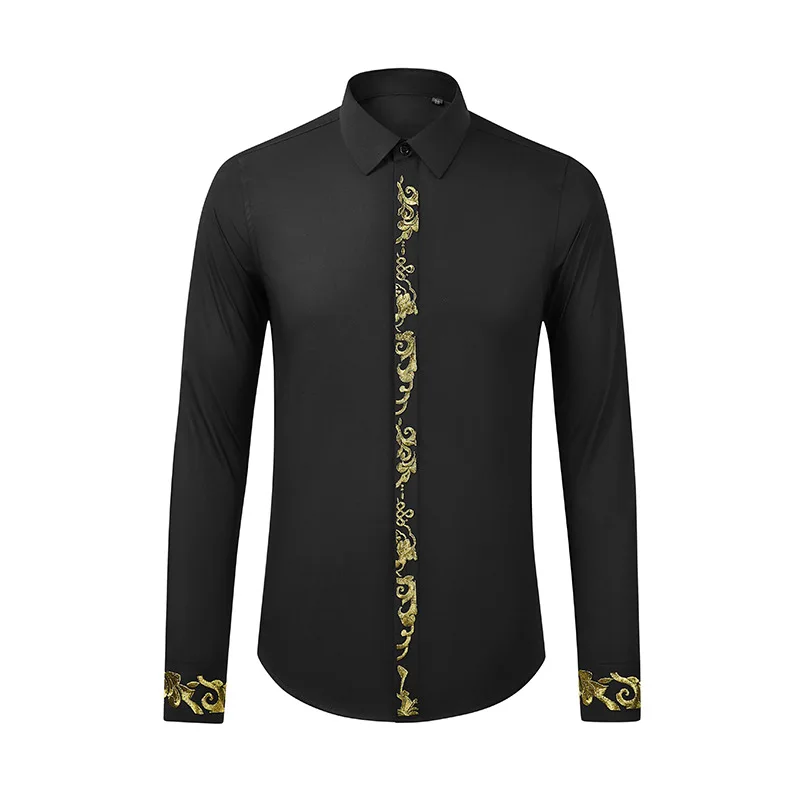 High Quality Placket Cuffs Men Long Sleeve Shirt Fashion Spring Autumn