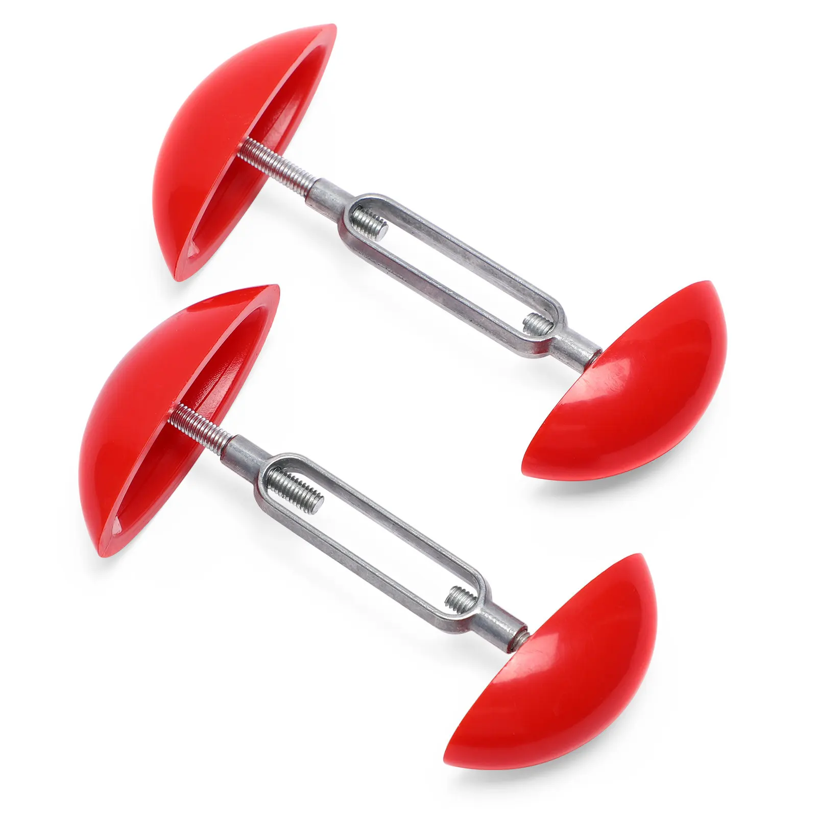 Pair Mini Adjustable Shoe Stretchers Shapers Red ABS Aluminum Stretcher Width Extenders Expanders Perfect Shoe Keeper Prevent
