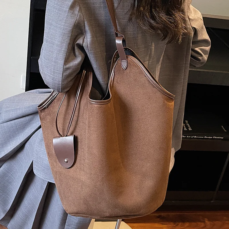 

Сумка-ведро из искусственной кожи в корейском стиле, сумка-тоут для поездок на работу, универсальная сумка через плечо большой вместимости, сумка-ведро для воды, модная сумка-тоут