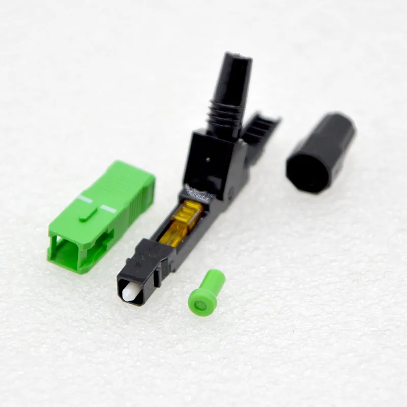 

100pcs NEW SC/APC Optical Fiber Fast Connector FTTH Embedded type Optical Fiber Quick Connector Insertion Loss 0.3dB