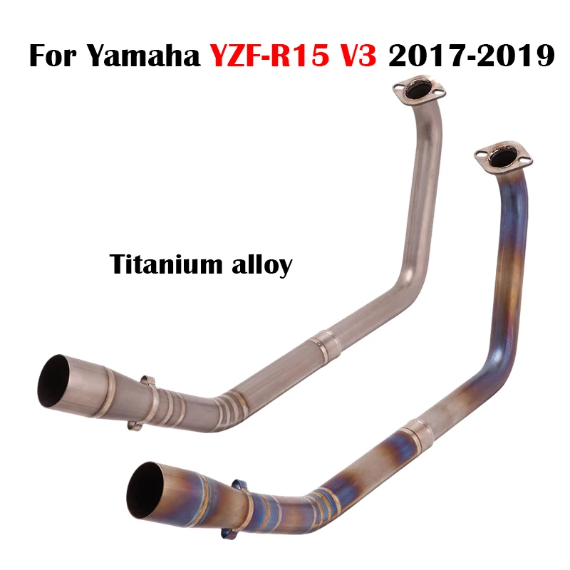 

Titanium Alloy 51mm Slip On For Yamaha YZF-R15 V3 2017-2019 Motorcycle Exhaust Header Front Connect Link Pipe