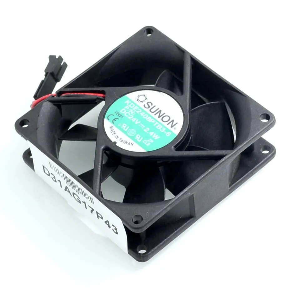 Per Sunon 80X80X25mm KDE2408PTB3-6 8025 24V 2.4W 80mm server inverter ventola di raffreddamento assiale