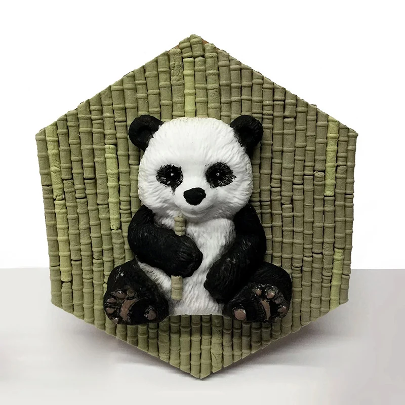 Bamboo Panda Silicone Mold Fondant Cakes Decoration Mould Cute Chocolate Baking Tools