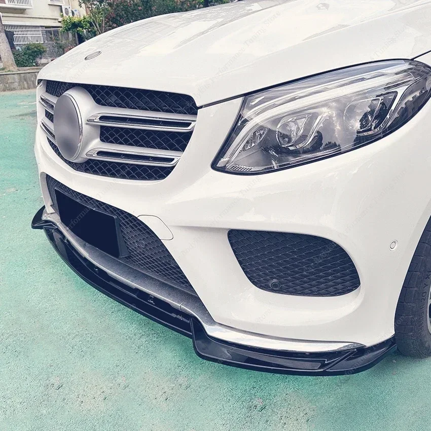 

For Mercedes W166 GLE 3Pcs Maxton Style Front Bumper Lip Spoiler Splitter Diffuser AMG GLE450 GLE500 2020-2023 Bodykit Tuning