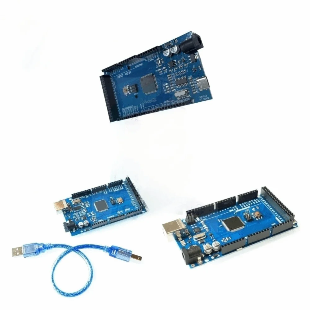 ATmega2560-16AU Mega2560 R3 Development Board FR4 PCB Board CH340G Chip Microcontroller Board USB Data Cable USB Type B