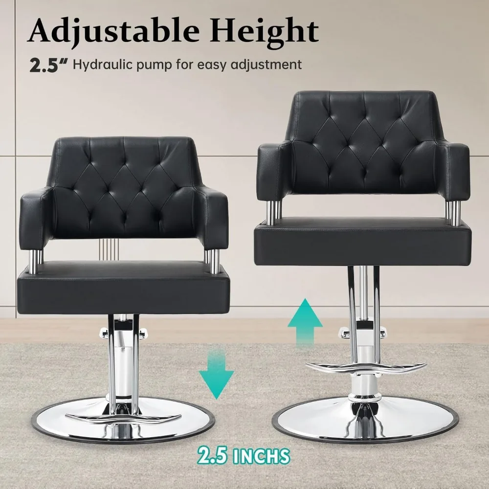 

“Barber Chair Salon Chair for Hair Stylist with Hydraulic Pump Adjustable Height 360 Degrees Swivel Hair Chair Spa Beauty”