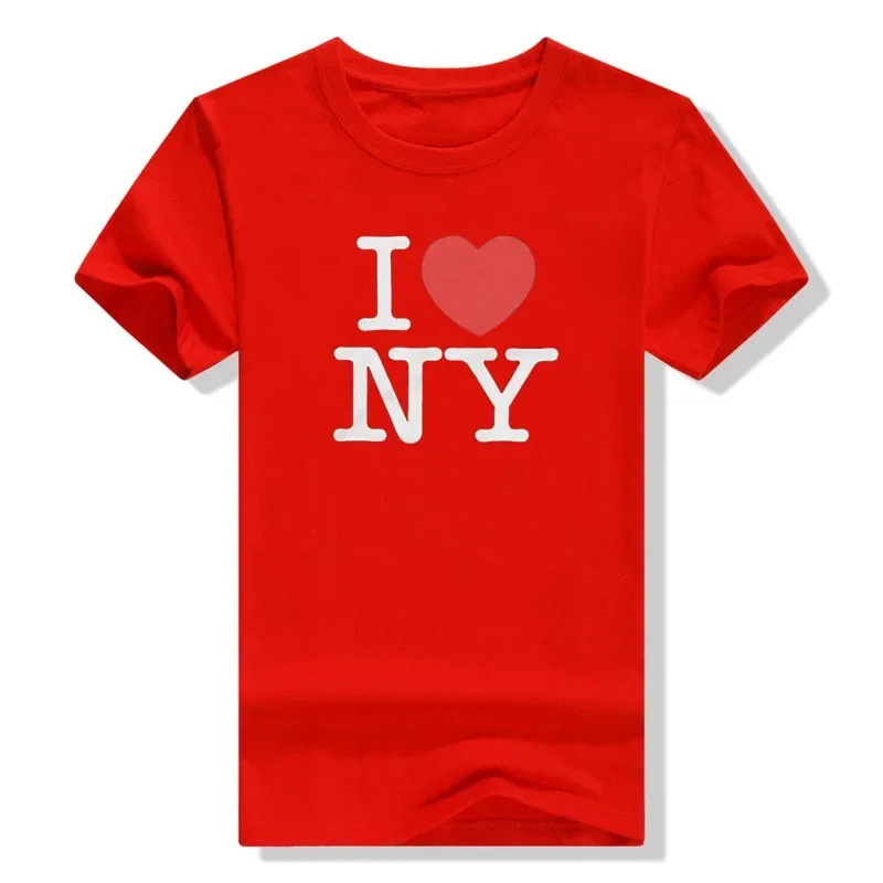 Refranes con letras estampadas para hombre y mujer, ropa de calle de estilo I Love NY, camisetas Unisex, camiseta de I Love New York, harajuku