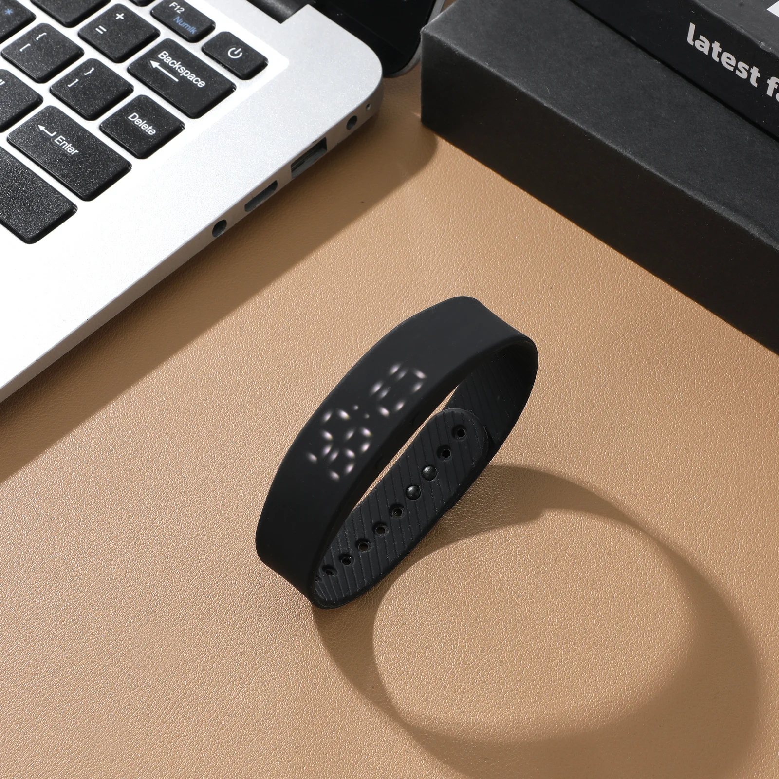 

Black Silicone Smart Watch LED Electronic Adjustable Strap Fitness Bracelet Waterproof Step Counter Durable