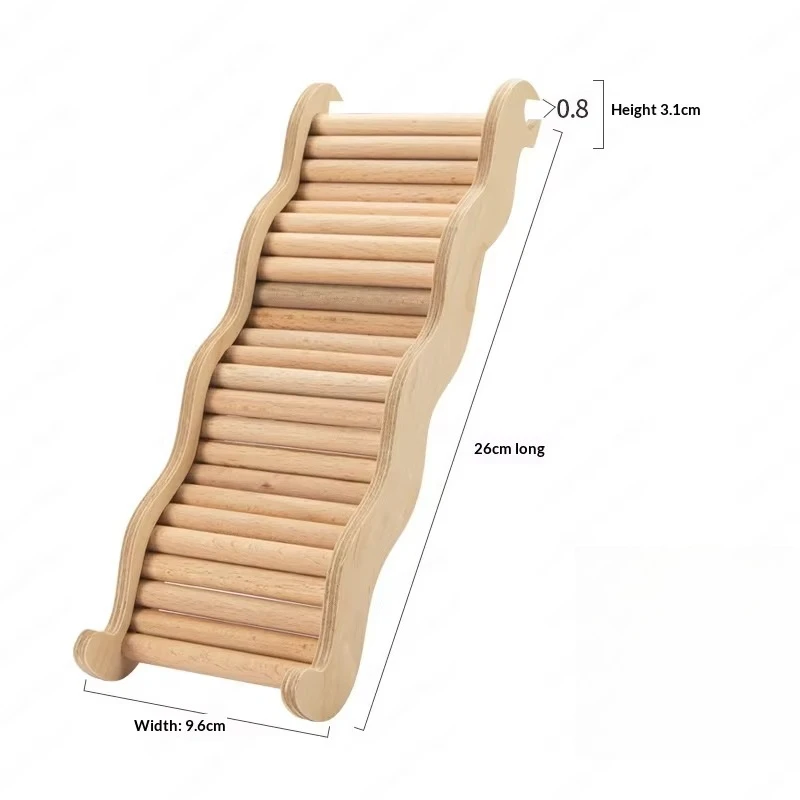 Best-selling Natural Birch Multifunctional Hamster Climbing Ladder