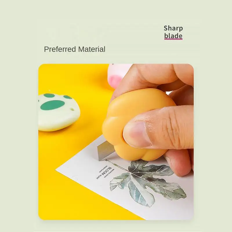 10/5/3/1PCS Mini Tasche Katze Pfote Kunst Utility Messer Box Messer Papier Cutter Handwerk Verpackung nachfüllbare Klinge Schreibwaren