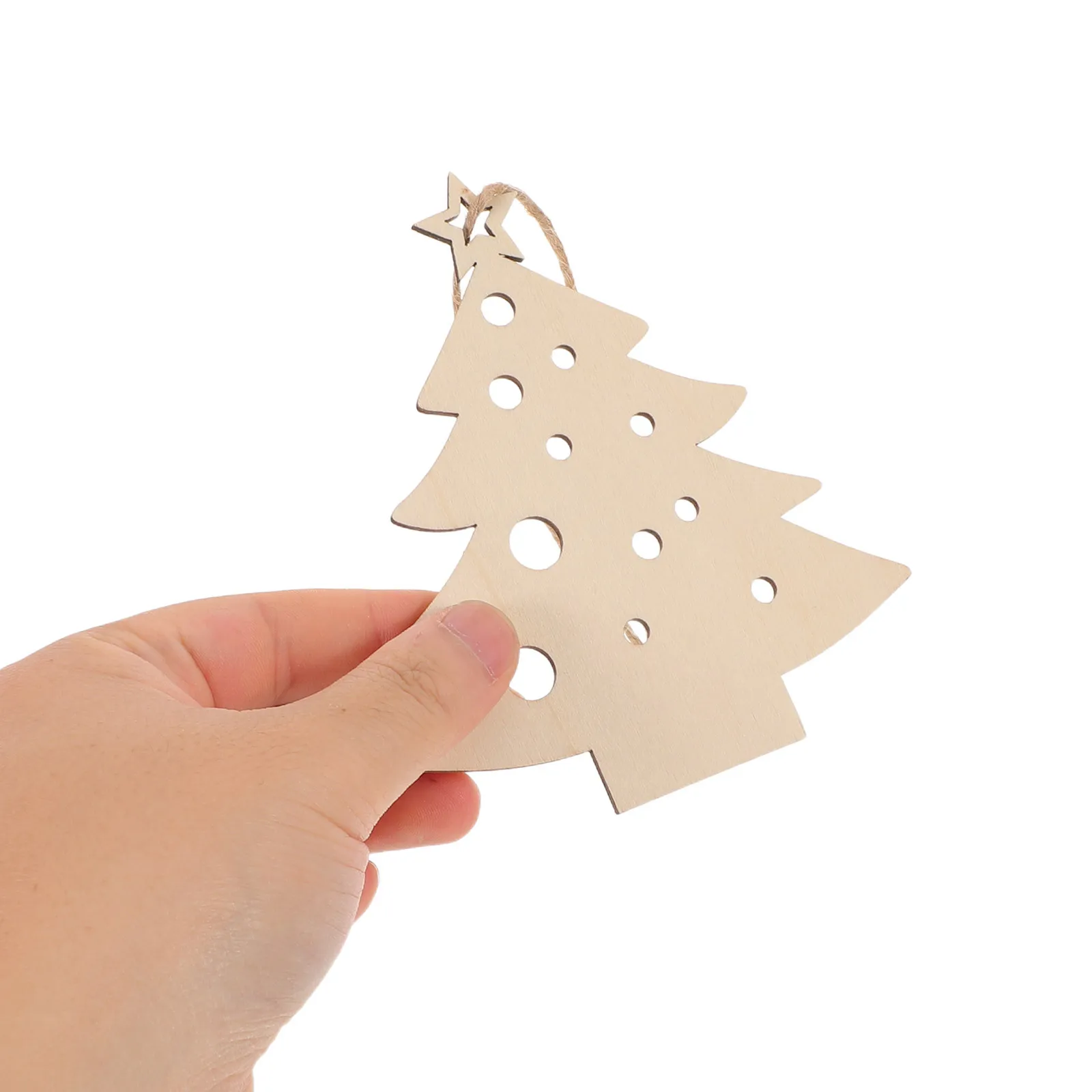 

30Pcs Christmas Tree Decor: Blank Wooden Cutouts for Festive DIY Projects with Natural Farmhouse Charm and Multiuse Decoration