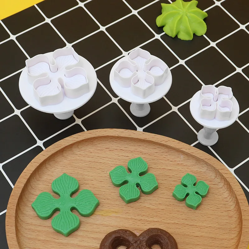 3/4PCS Plunger Cutters Fondant Cutter Cake Cookie Biscuit Mold DIY 3D Decorating Tools Baking Supplies Biscuit Mould