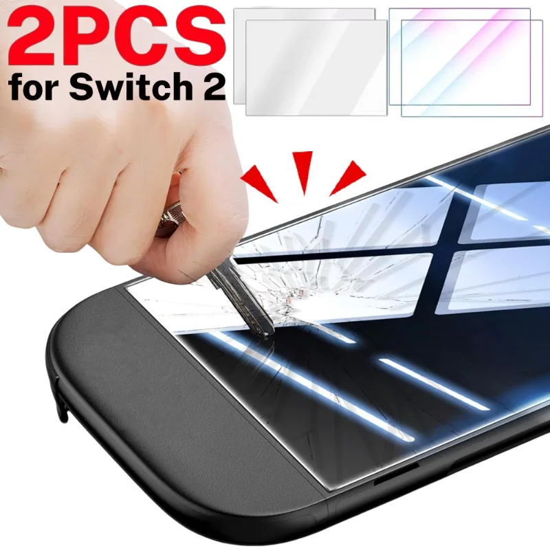 

1-2PCS For Nintend Switch 2 Protective Tempered Glass Screen Anti-Scratch Protective Films HD Clear for Nintend Switch 2