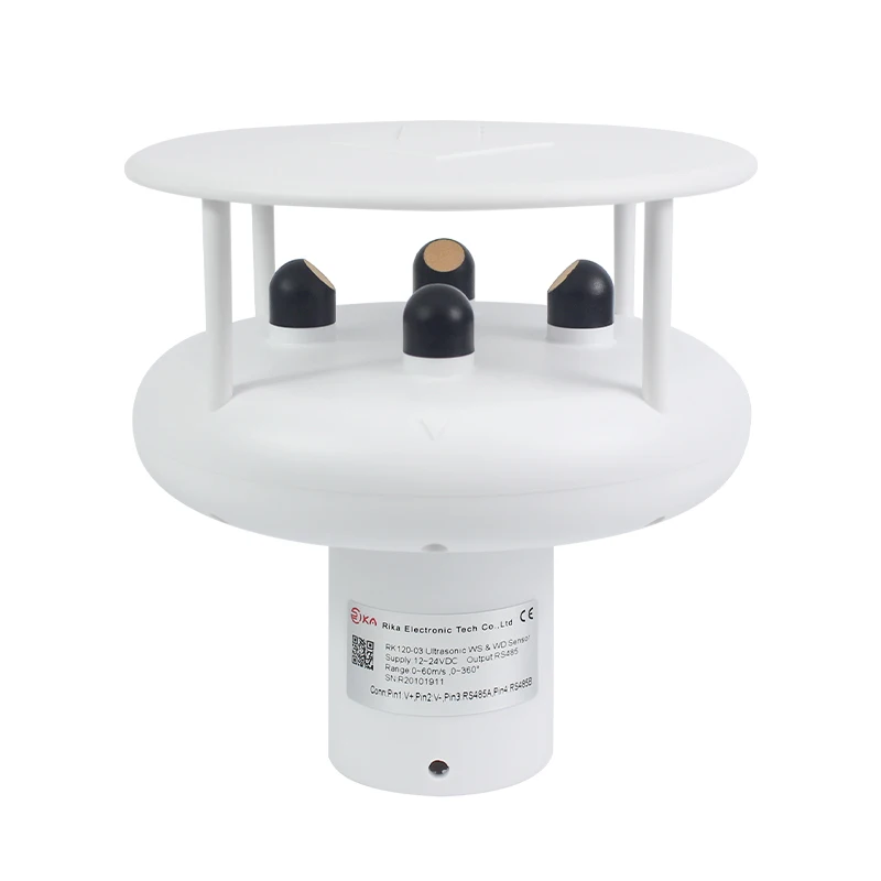 

RK120-03 Hot Selling High Accuracy Ultrasonic Anemometer Wind Speed And Direction Sensor With Automatic Heating