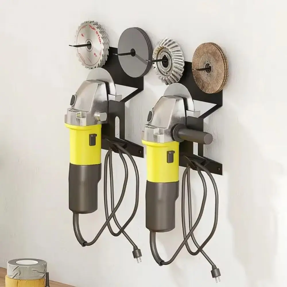 

Wall Mount Workshop Grinder Storage Rack Heavy Duty Manual Angle Grinder Holder Remove Dust Metal Bracket