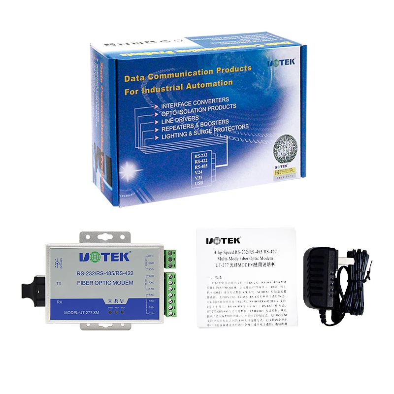 2pcs RS-232 RS-485 RS-422-광섬유 트랜시버 모뎀 변환기 SC ST FC RS232 RS485 RS422-De Fibra Optica UT-277