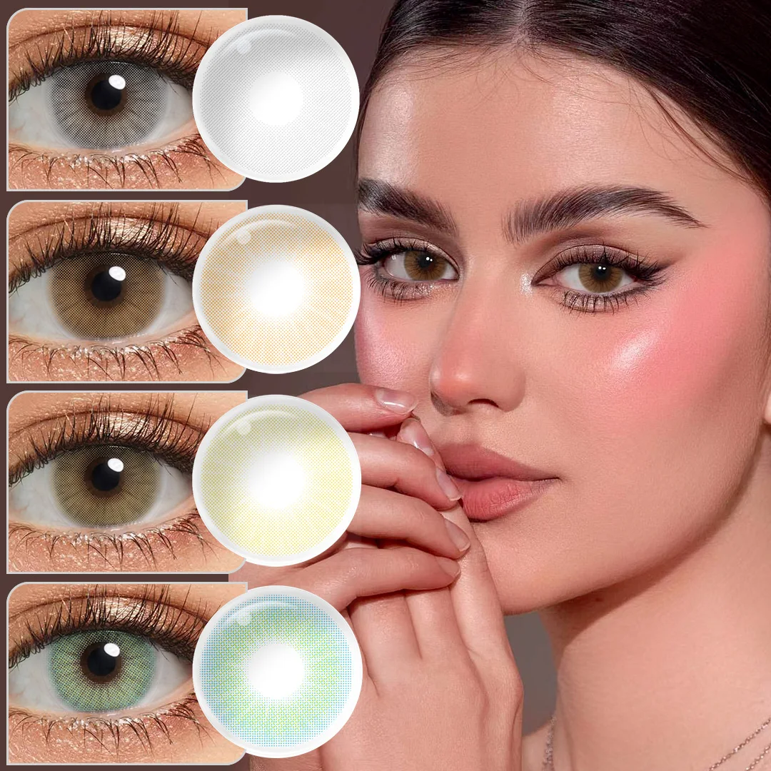 HIDROCOR Color lentes de contacto ojos ojos naturales cosméticos lentes contactos de ojos pupilas de belleza lentes de colores para ojos uso anual