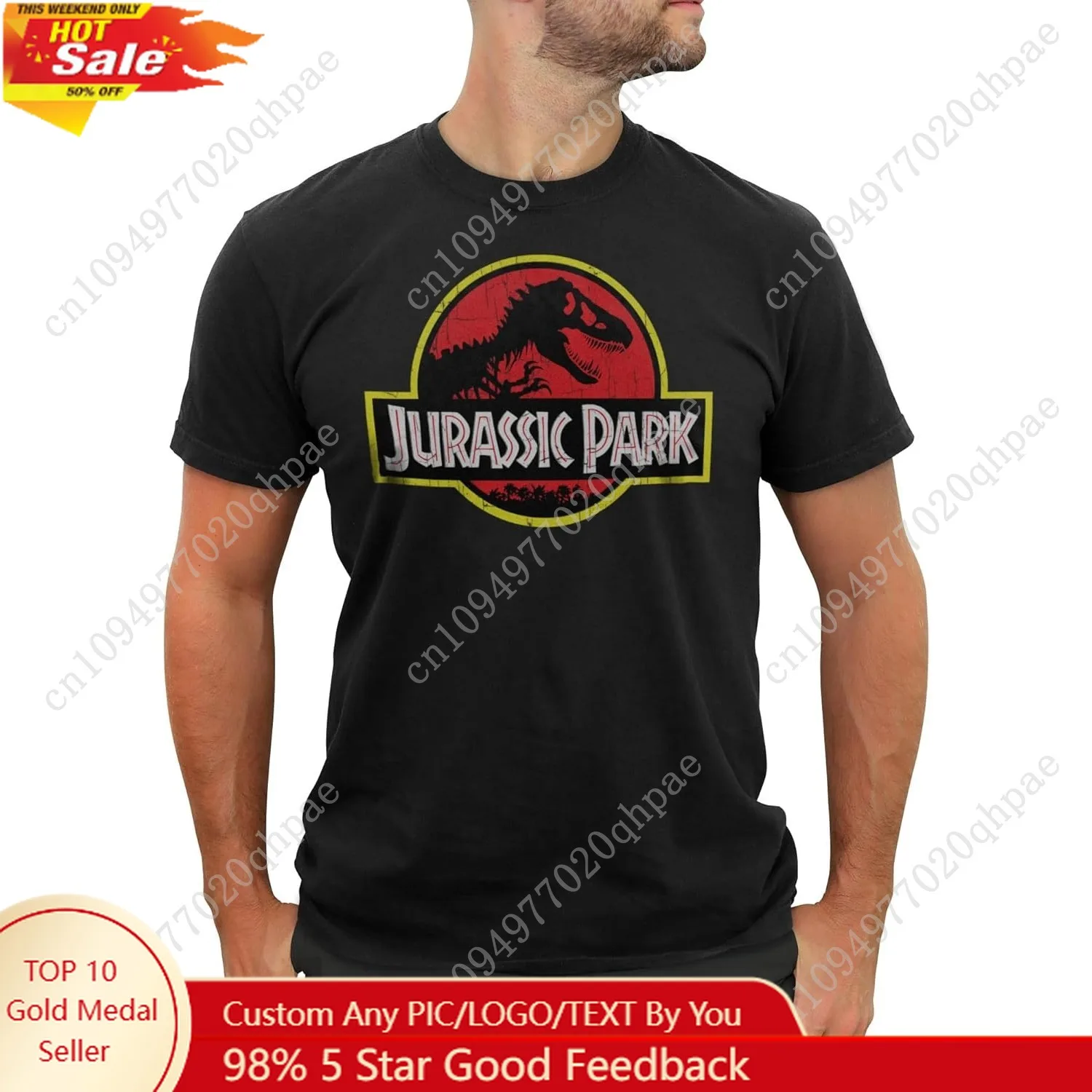 

Jurassic Park Mens Jurassic Park Men's Classic Movie Logo T-Shirt