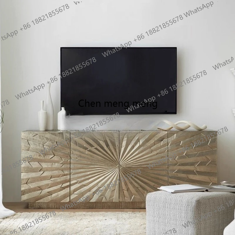 

neoclassical solid wood porch cabinet European luxury engraving living room dining side cabinet locker light luxury high sense