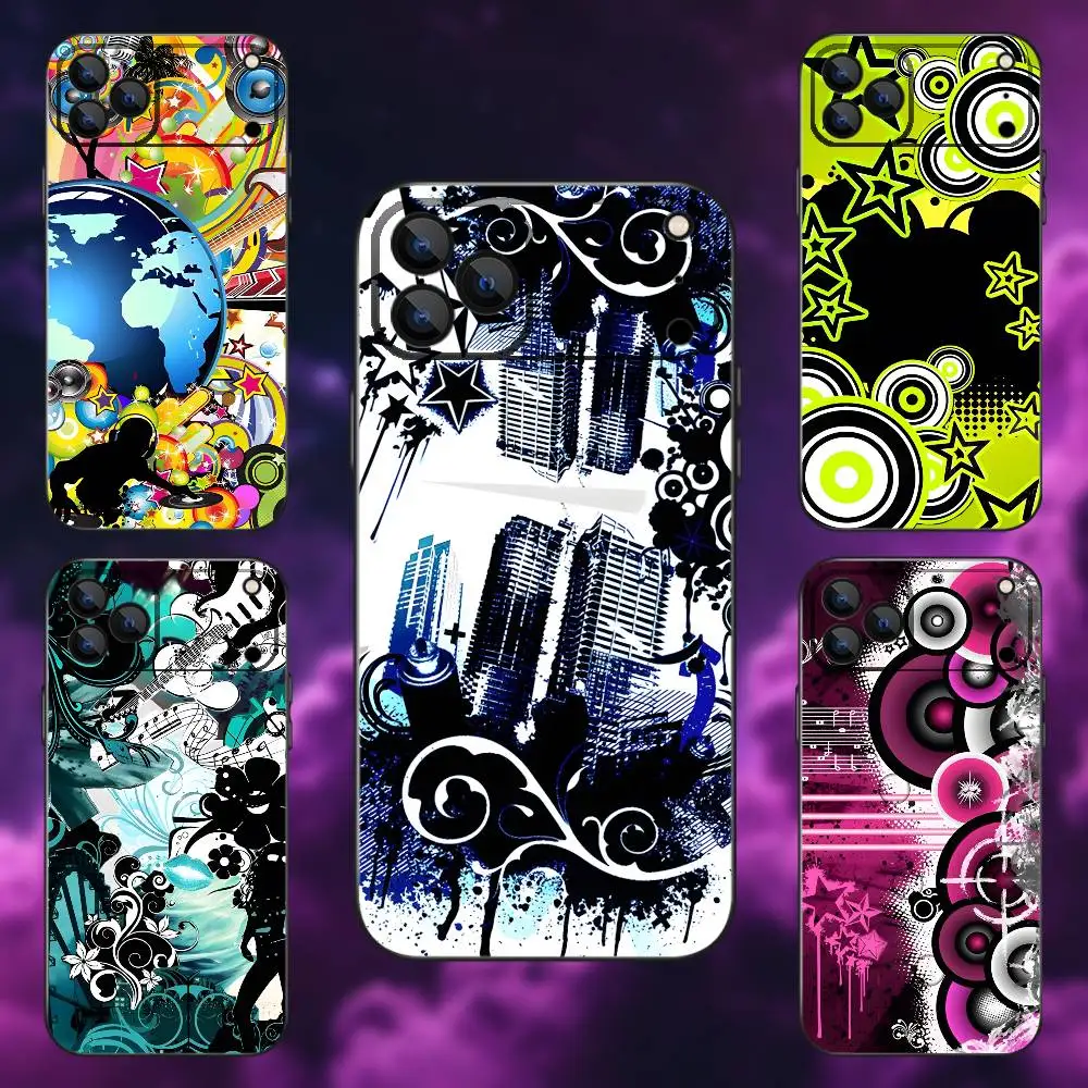 

Frutiger Metro Art Custom Phone Case For iPhone 17,16,15,14,13,12,11,Pro Max,XSX,,XR,SE,Mini,8,7,Soft Silicone Black Cover