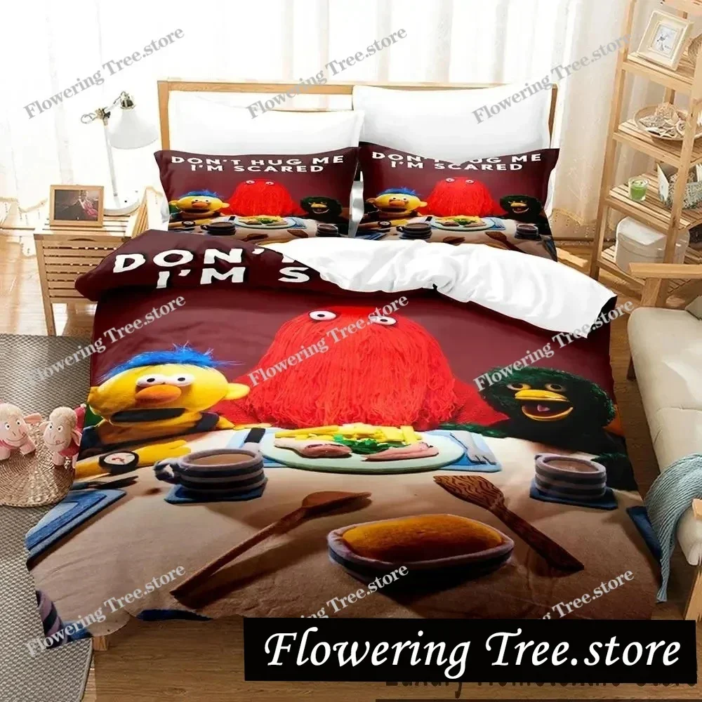 3D Print Dont Hug Me Im Scared Bedding Set Boys Girls Twin Queen King Size Duvet Cover Pillowcase Bed boys Adult