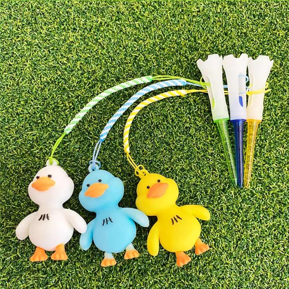 

Plastic Cartoon Golf Rubber Tee Recyclable Anti-loss Duck Golf Tee Improve Accuracy Replacement Golf Novelty Shape Tee