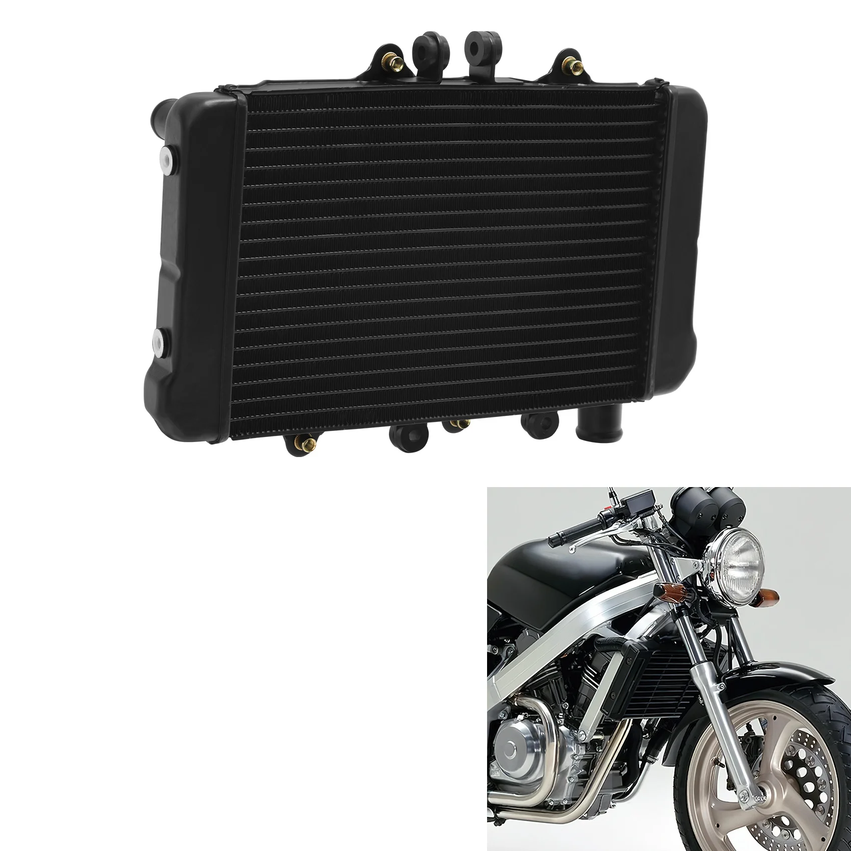 

Черный алюминиевый радиатор охлаждения для Honda BROS400 1988-1990 1989 1990