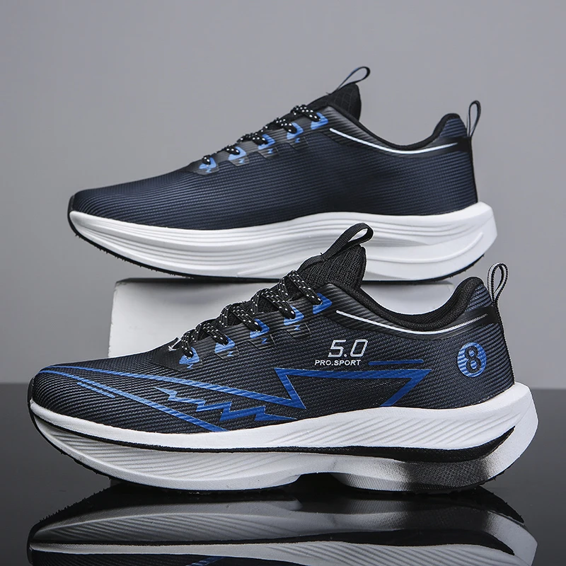 

Brand Men's Carbon Plate Running Shoes Soft Cushion Shock Absorbing Sports Shoes Unisex Sneakers Light Anti-Slip Training Shoes