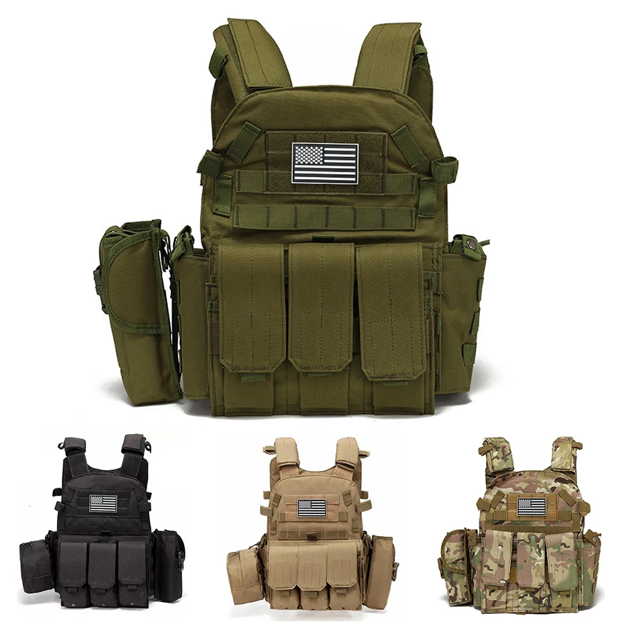 

900D high-density Oxford cloth adjustable shoulder strap camouflage vest large capacity combination vest