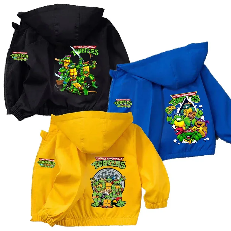 Teenage Mutant Ninjas Tmnt Children Boy Hooded Jacket Coat Autumn Baby Cartoon Zipper Long Sleeve Casual Clothing Kids Outerwear 3