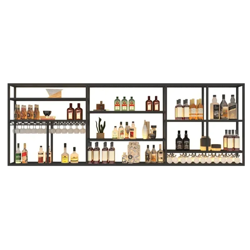 

Wine rack Wine cabinet wall-mounted, display, restaurant front desk hanging cup, creative goblet rack