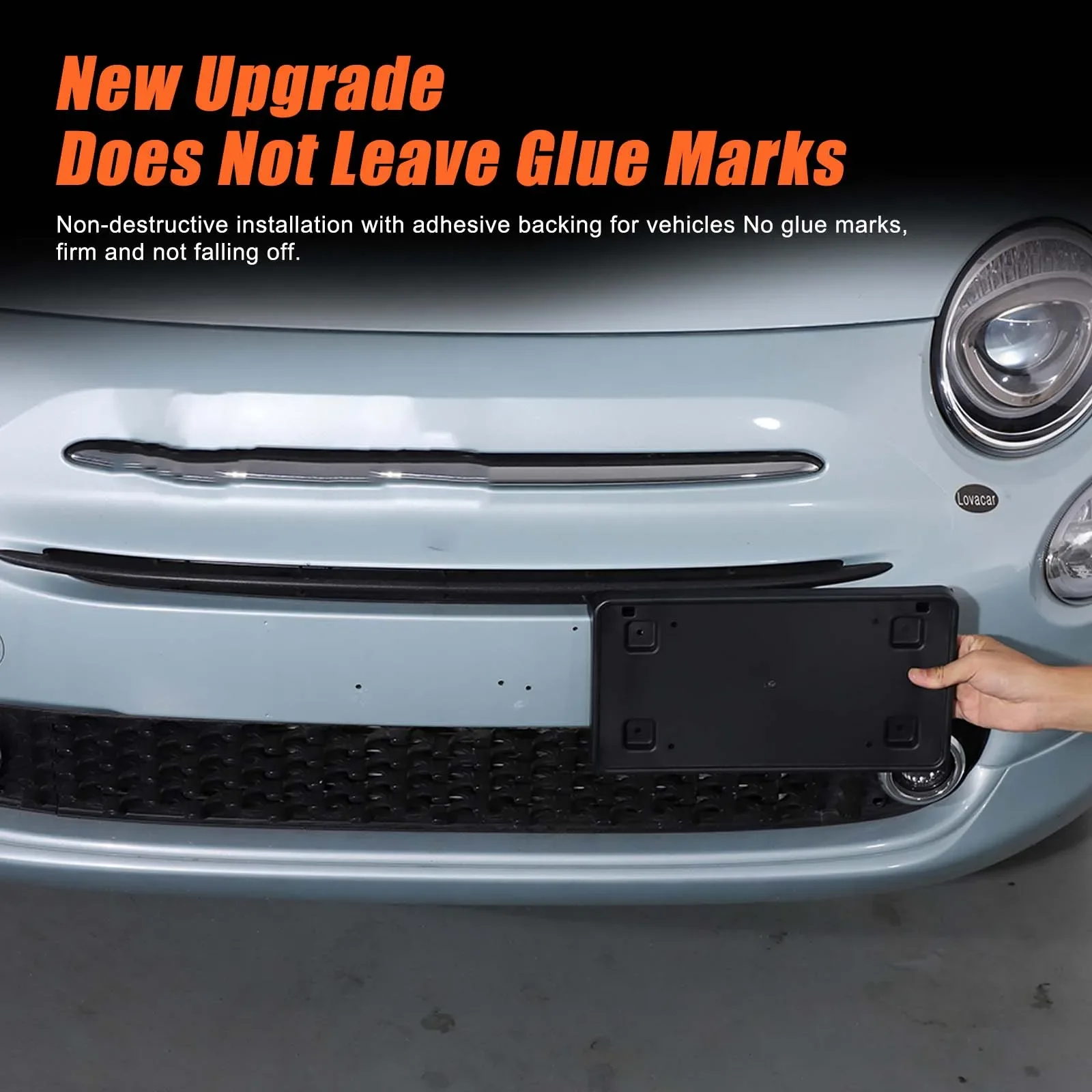 

Для Fiat 500 2016 + держатель переднего номерного знака, передний номерной знак, черная рамка, аксессуары ABS, 1 шт. (версия для США)