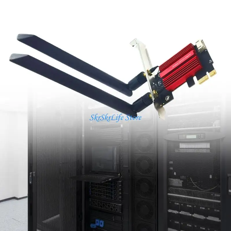 E65E WiFi 5 Adapter 1200mbps Bluetooth-compatible Networking Card 2.4G/5GHZ Double Band 802.11AC Wireless Adapter For PC